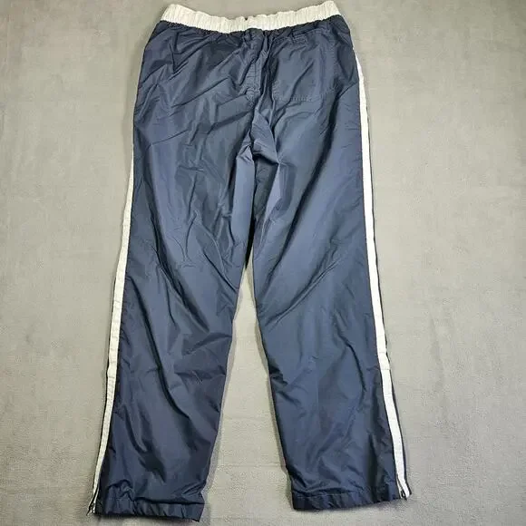 Vintage Nike Track Pants Womens Medium Blue Warm Up Lined Swoosh Sportswear Y2K - Picture 8 of 15